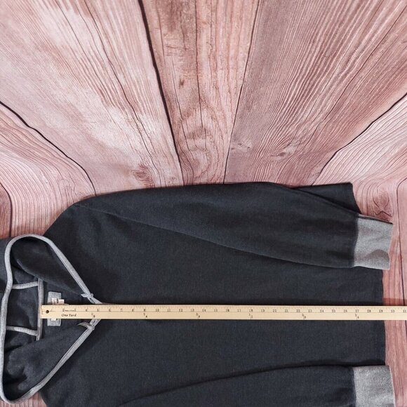 Carbon 2 Cobalt Mens Size Large Gray Thermal Henley Hoodie Sweatshirt Cotton - Picture 10 of 10